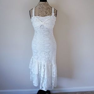 Just Me White Lace Dress Size M*